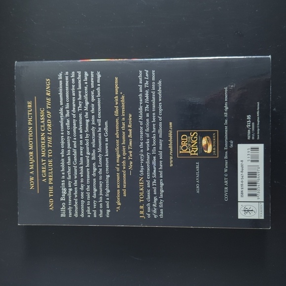 The Hobbit by J.R.ar. Tolkien Paperback - Picture 2 of 2